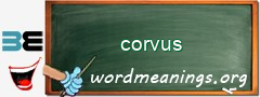 WordMeaning blackboard for corvus